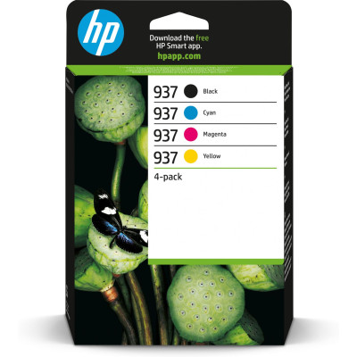 HP 6C400NE (937), originální inkoust, CMYK, 1250/800 stran, 4-pack