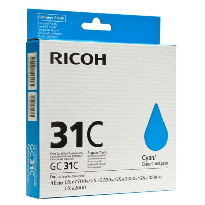 Ricoh GC-31C (405689), originální inkoust, azurový