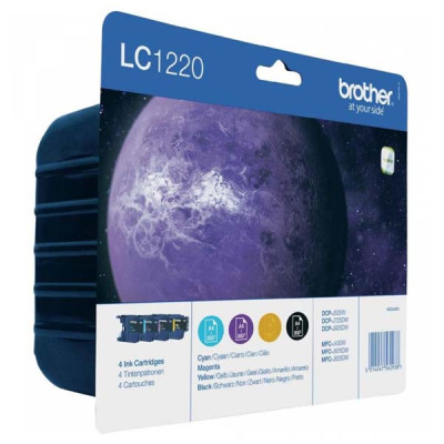 Brother LC-1220VALBP, originální inkoust, CMYK, 4 × 300 stran, 4-pack