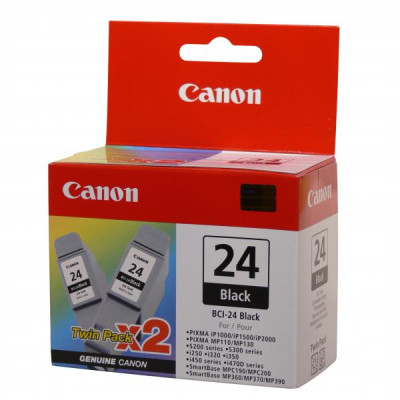 Canon BCI-24Bk (6881A009), originální inkoust, černý, 2 × 9 ml, 2-pack