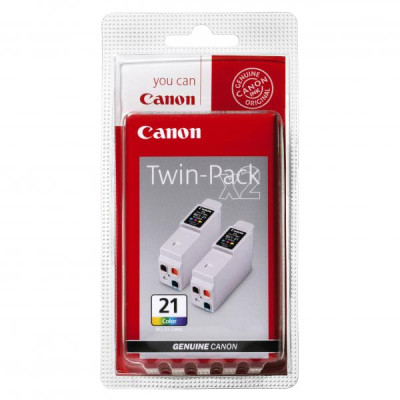 Canon BCI-21C (0955A357), originální inkoust, barevný, 2 × 150 stran, 2-pack