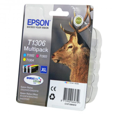 Epson T1306 (C13T13064010), originální inkoust, CMY, 3 × 10,1 ml, 3-pack