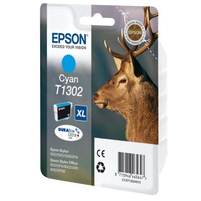 Epson T1302 (C13T13024010), originální inkoust, azurový, 10,1 ml