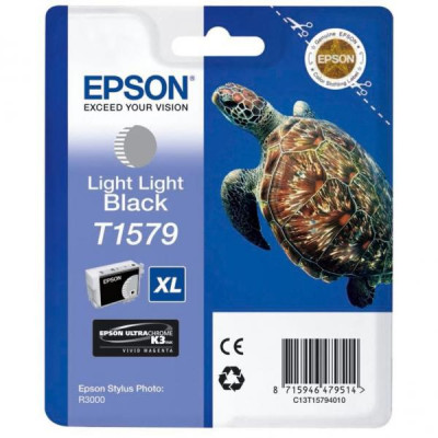 Epson T1579 (C13T15794010), originální inkoust, světle světle černý, 25,9 ml