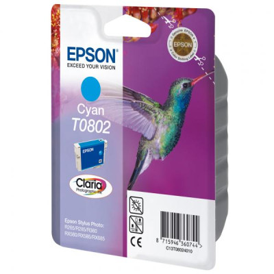 Epson T0802 (C13T08024011), originální inkoust, azurový, 7,4 ml