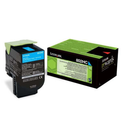 Lexmark 80C2HC0 (80C2HCE, 80C0H20), originální toner, azurový, 3000 stran