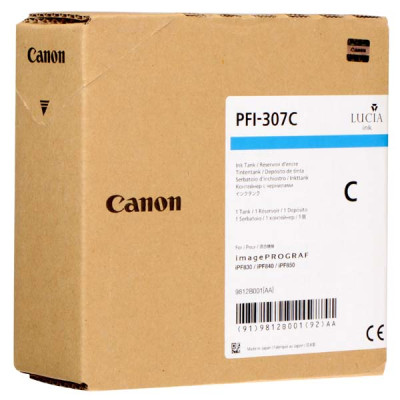 Canon PFI-307C (9812B001), originální inkoust, azurový, 330 ml