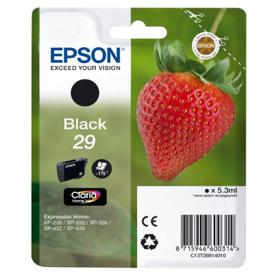 Epson T2981 (C13T29814012, 29), originální inkoust, černý, 5,3 ml