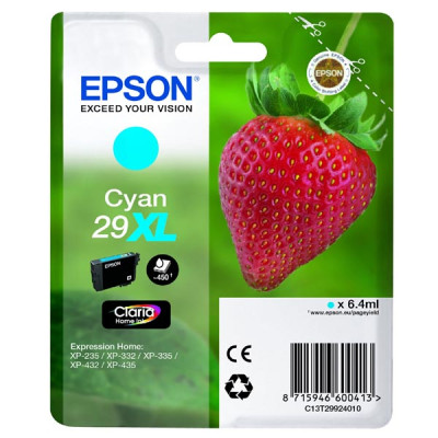 Epson T2992 (C13T29924010, T29XL), originální inkoust, azurový, 6,4 ml