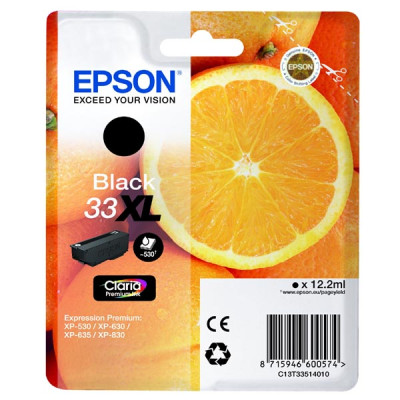 Epson T3351 (C13T33514010, T33XL), originální inkoust, černý, 12,2 ml