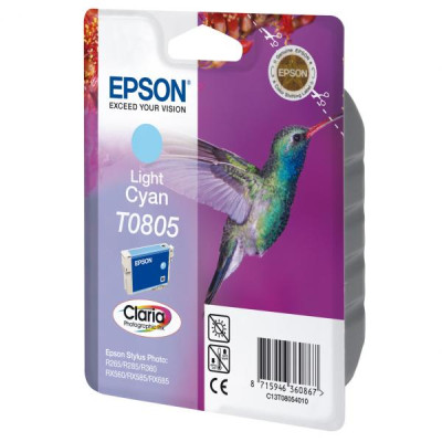 Epson T0805 (C13T08054011), originální inkoust, světle azurový, 7,4 ml