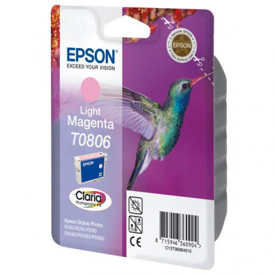 Epson T0806 (C13T08064011), originální inkoust, světle purpurový, 7,4 ml