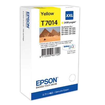 Epson T7014 (C13T70144010), originální inkoust, žlutý, 3400 stran