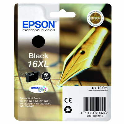 Epson T1631 (C13T16314010), originální inkoust, černý, 12,9 ml