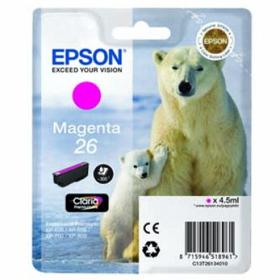 Epson T2613 (C13T26134012), originální inkoust, purpurový, 4,5 ml