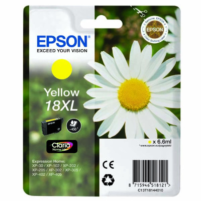 Epson T1814 (C13T18144012, 18XL), originální inkoust, žlutý, 6,6 ml