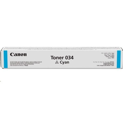 Canon 034C (9453B001), originální toner, azurový, 7300 stran