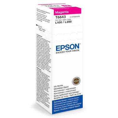 Epson T6643 (C13T66434A), originální inkoust, purpurový, 70 ml