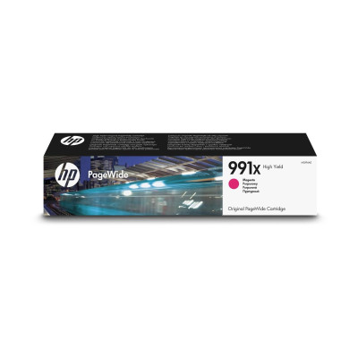 HP M0J94AE (991X), originální inkoust, purpurový, 16000 stran (187ml), XL