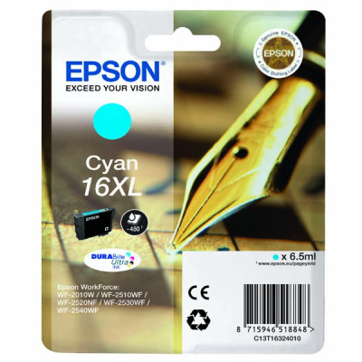 Epson T1632 (C13T16324010), originální inkoust, azurový, 6,5 ml