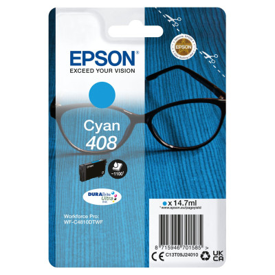 Epson T09J2 (C13T09J24010, 408), originální inkoust, azurový, 14,7 ml