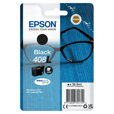 Epson T09K1 (C13T09K14010, 408L), originální inkoust, černý, 36,9 ml, XL