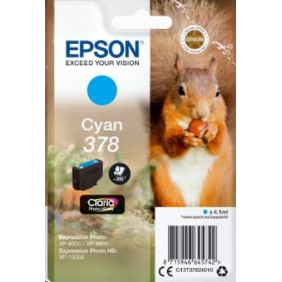 Epson T3782 (C13T37824010), originální inkoust, azurový, 4,1 ml