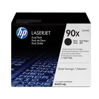 HP CE390XD (90X), originální toner, černý, 2 × 24000 stran, 2-pack