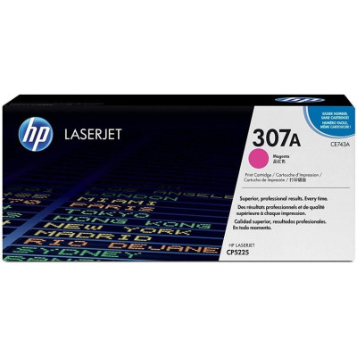 HP CE743A (307A), originální toner, purpurový, 7300 stran