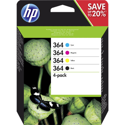 HP N9J73AE (364, SD534EE), originální inkoust, CMYK, 250/300 stran, 4-pack