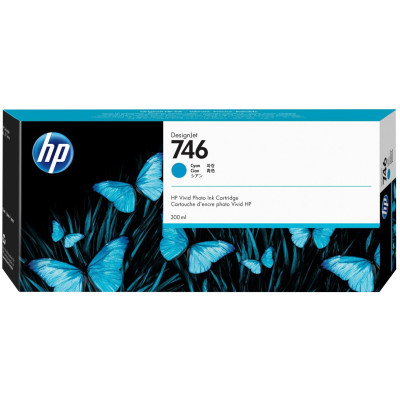 HP P2V80A (746), originální inkoust, azurový, 300 ml