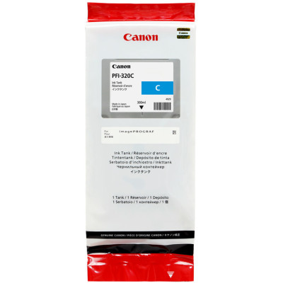 Canon PFI-320C (2891C001), originální inkoust, azurový, 300 ml