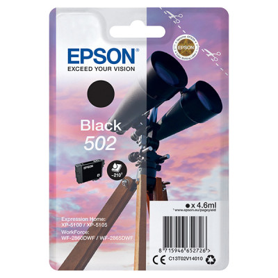 Epson T02V1 (C13T02V14010, 502), originální inkoust, černý, 4,6 ml