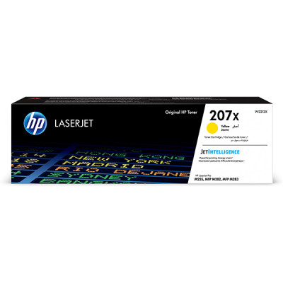 HP W2212X (207X), originální toner, žlutý, 2450 stran