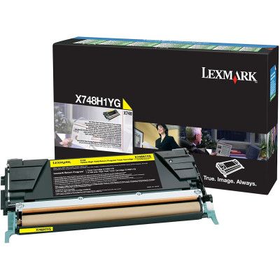 Lexmark X748H1YG, originální toner, žlutý, 10000 stran