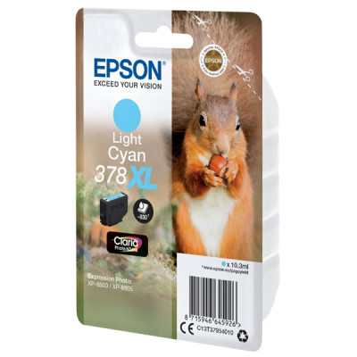 Epson T3795  (C13T37954010, 378XL), originální inkoust, světle azurový, 10.3, XL