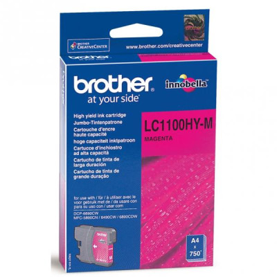 Brother LC-1100HYM, originální inkoust, purpurový, 750 stran