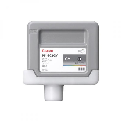 Canon PFI-302Gy (2217B001), originální inkoust, šedý, 330 ml