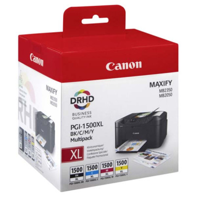 Canon PGI-1500CMYK XL (9182B004), originální inkoust, CMYK, 3 × 12 + 34,7 ml, Multipack XL