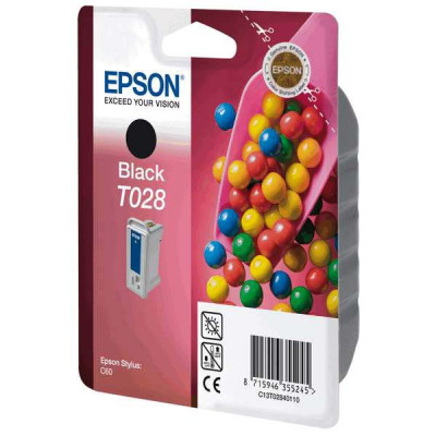 Epson T028 (C13T028401), originální inkoust, černý, 600 stran (17 ml)