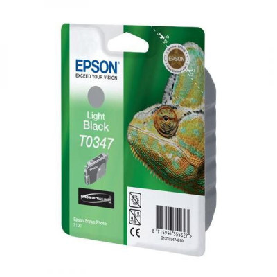 Epson T0347 (C13T034740), originální inkoust, světle černý, 440 stran (17 ml)