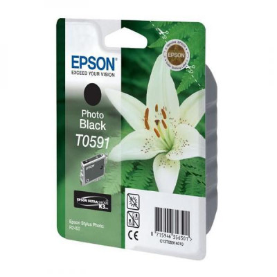 Epson T0591 (C13T059140), originální inkoust, photo černý, 13 ml