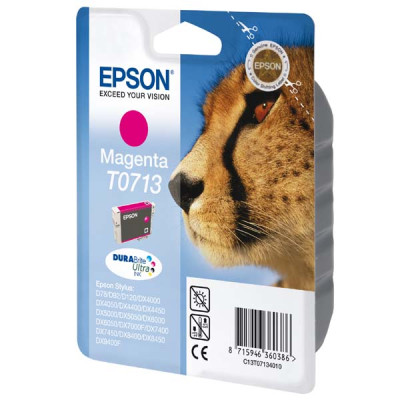 Epson T0713 (C13T07134012), originální inkoust, purpurový, 270 stran (5,5 ml)