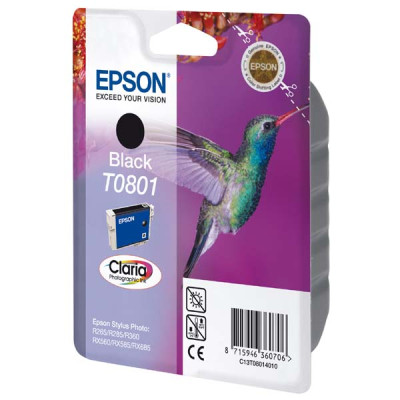 Epson T0801 (C13T08014011), originální inkoust, černý, 7,4 ml