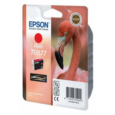 Epson T0877 (C13T08774010), originální inkoust, červený, 11,4 ml