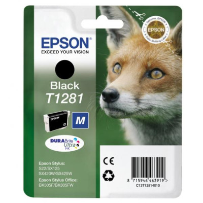 Epson T1281 (C13T12814011), originální inkoust, černý, 5,9 ml