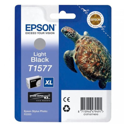 Epson T1577 (C13T15774010), originální inkoust, světle černý, 25,9 ml