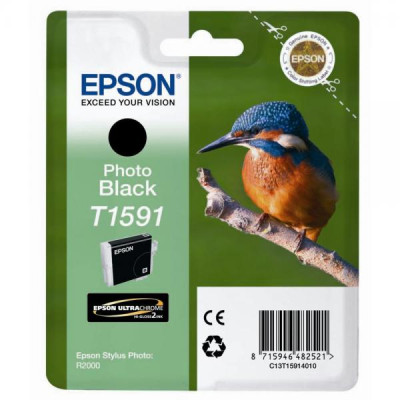 Epson T1591 (C13T15914010), originální inkoust, photo černý, 17 ml