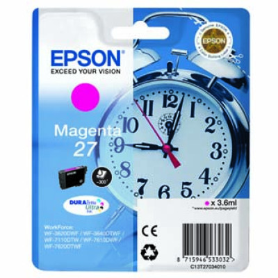 Epson T2703 (C13T27034010), originální inkoust, purpurový, 3,6 ml