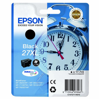 Epson T2711XL (C13T27114010), originální inkoust, černý, 17,7 ml